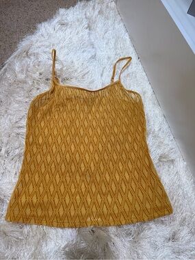 Victoria's Secret Mustard Yellow Textured Knit Cami